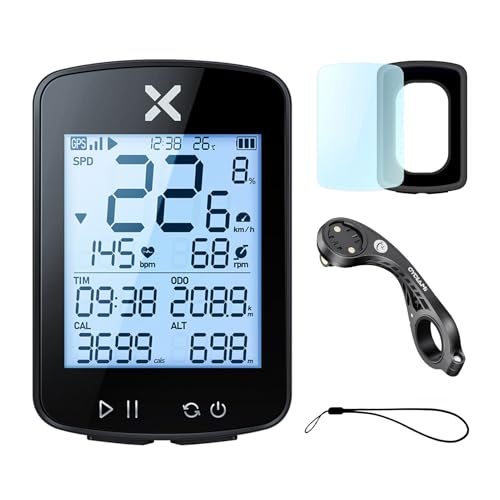 XOSS G+ Gen2 GPS Bike Computer with Mount, 2.2" Bluetooth Wireless Cycling Speedometer, Type-C Multifunctional ANT+ Bicycle Odometer with Auto Backlight and IPX7 Waterproof Bike Tracker (4 in 1) - Image 1