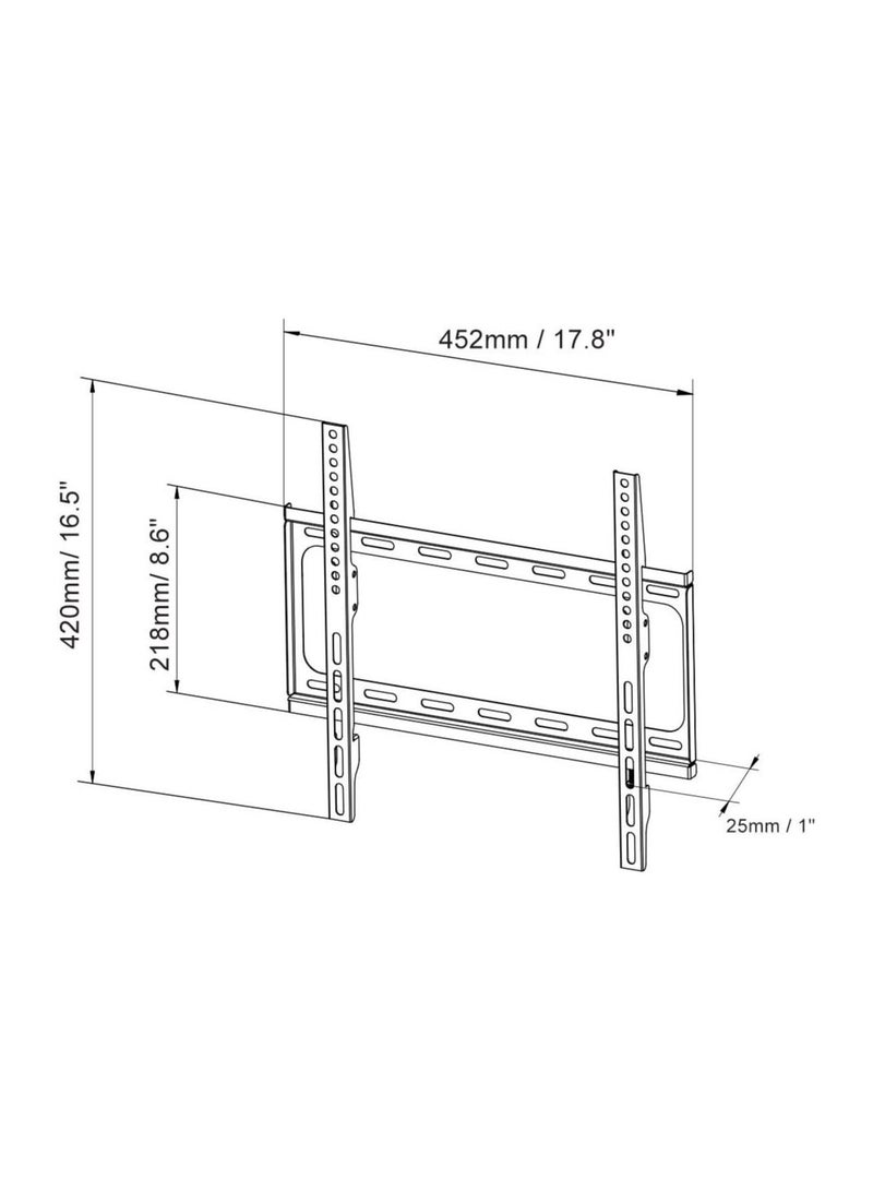 Fixed TV Wall Mount Bracket fits Most 26-55" Flat Screen, Max Wall Mount Pattern VESA 400x400mm - Image 4