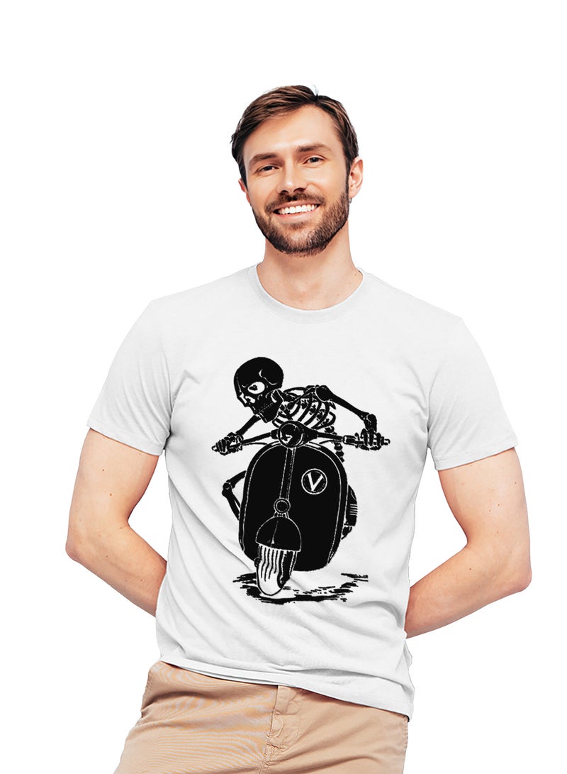 Fashion World Cotton T-shirt Printed with High-quality Skull - Image 1
