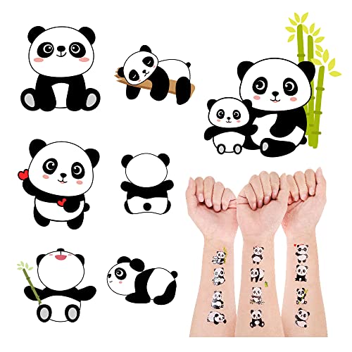 Cleverplay 120 PCS (24 Sheets) Panda Temporary Tattoos, Birthday Decorations Panda Party Favors - Image 3