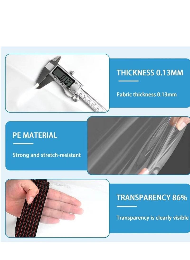 Clear Tarps with Grommets 6x8ft, Heavy Duty Waterproof Tarp Cover, Transparent PVC Vinyl Tarpaulin for Outdoor, Plant, Garden, Chicken Coop, Patio - Image 4