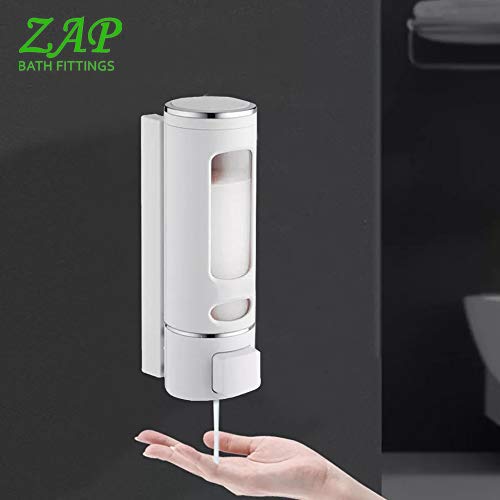ZAP | Pack of 3 Wall Mount Soap Dispensers – 500ml Transparent Liquid Soap, Hand Wash & Sanitizer Dispenser | Durable Plastic Pump Containers for Bathroom, Kitchen, Home & Office - Image 4
