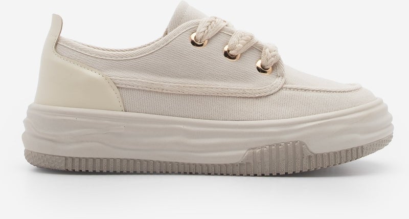 MARJIN Women's Sneaker Lace-Up Linen Sneakers Rotvi  - Image 2