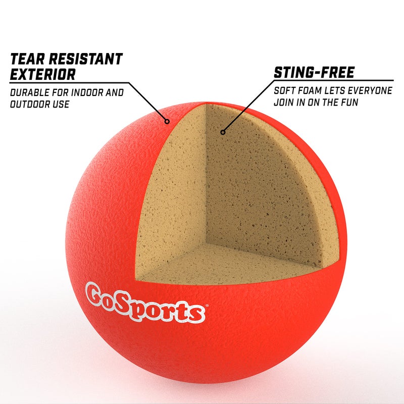GoSports 6 Inch Soft Skin Foam Playground Dodgeballs - 6 Pack Set for Kids - Multicolor - Image 5