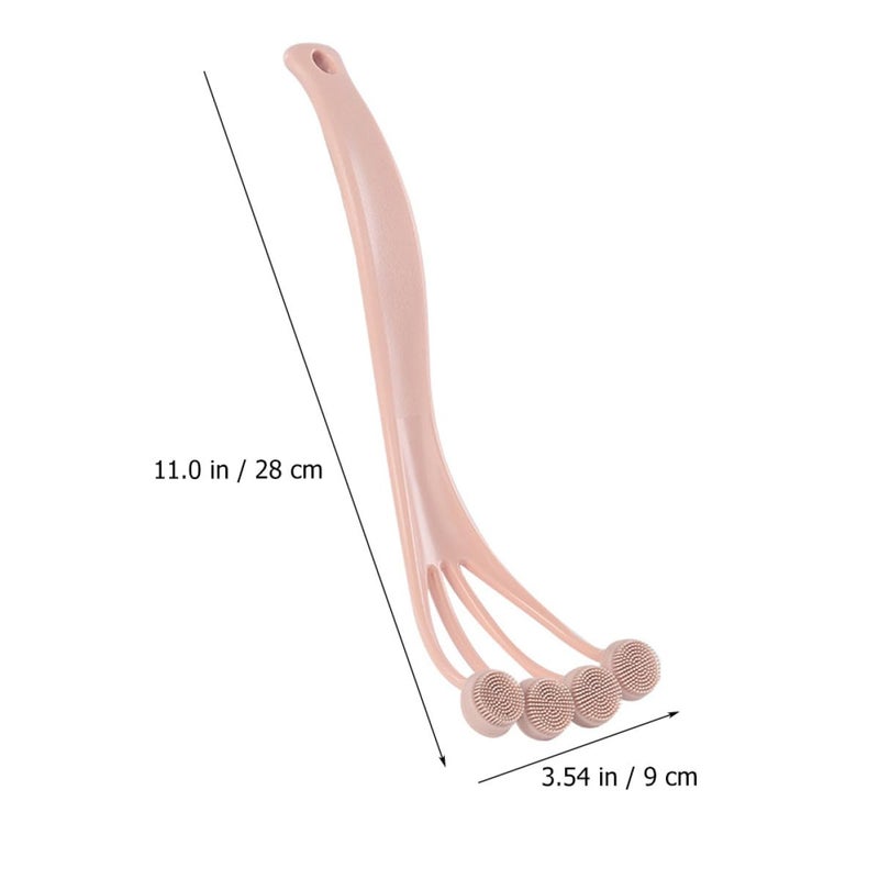 Long Handle Silicone Exfoliating Back Scrubber Bath Brush for Men and Women Shower - Image 3