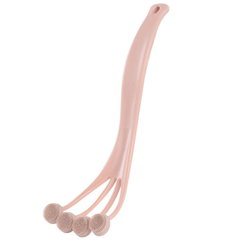 Long Handle Silicone Exfoliating Back Scrubber Bath Brush for Men and Women Shower - Image 2