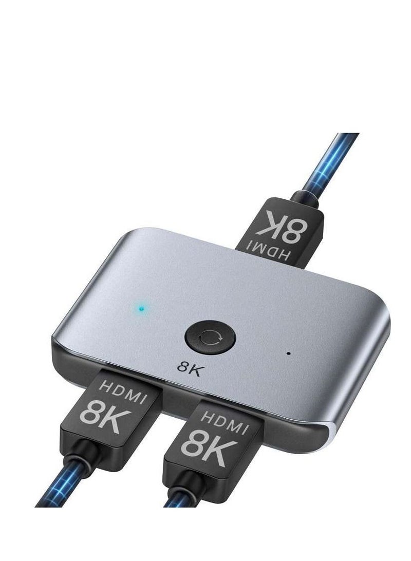 SYOSI Converter, HDMI 2.1 Ultra HD 8K High Speed, 4K@120Hz, 8K@60Hz, Aluminum HDMI Switcher Selector for PS5/4, for Xbox, for Roku, for Apple TV, for Fire Stick, for Sony TV - Image 1