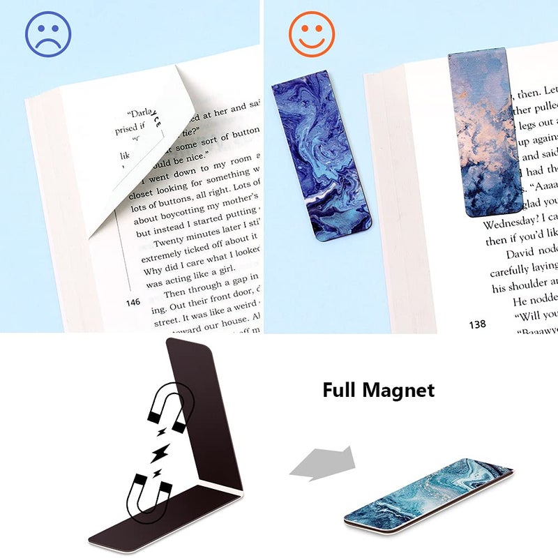 UpUDo 12 Pack Magnetic Bookmark, Book Marker Clip for Teachers, Students, Book Lovers, Printing on 2 Side - Image 2