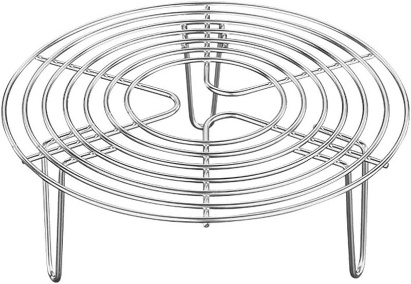 comfrt Wire Racks Stainless Steel Trivet Rack Stand Cooking Steamer Rack Heavy Duty Pressure Cooker Steam Rack Round Cooling Basket for Egg Vegetable 20 * 7cm Steam Pot - Image 1
