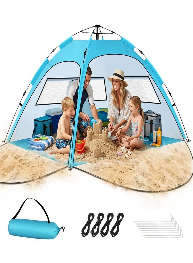 Purebox Pop Up Beach Tent Sun Shelter – Easy Set up in 3S Instant, Tents for 4/5 Person Beach Umbrella Sun Shelter Shade, UV 50+ Protection, Wind Resistant, Lightweight Portable Baby Tents Shade for Family - Image 1