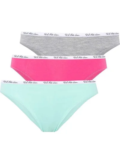 U.S. Polo Assn. Women's 3-Piece Low Waist Super Briefs
