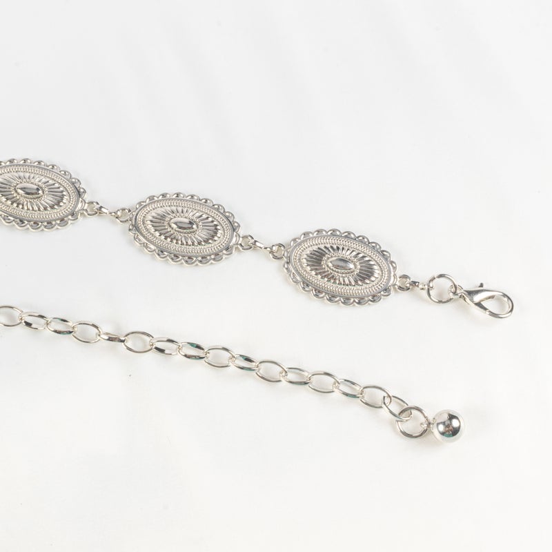 حزام وسط معدن فضي حريمي - Image 2