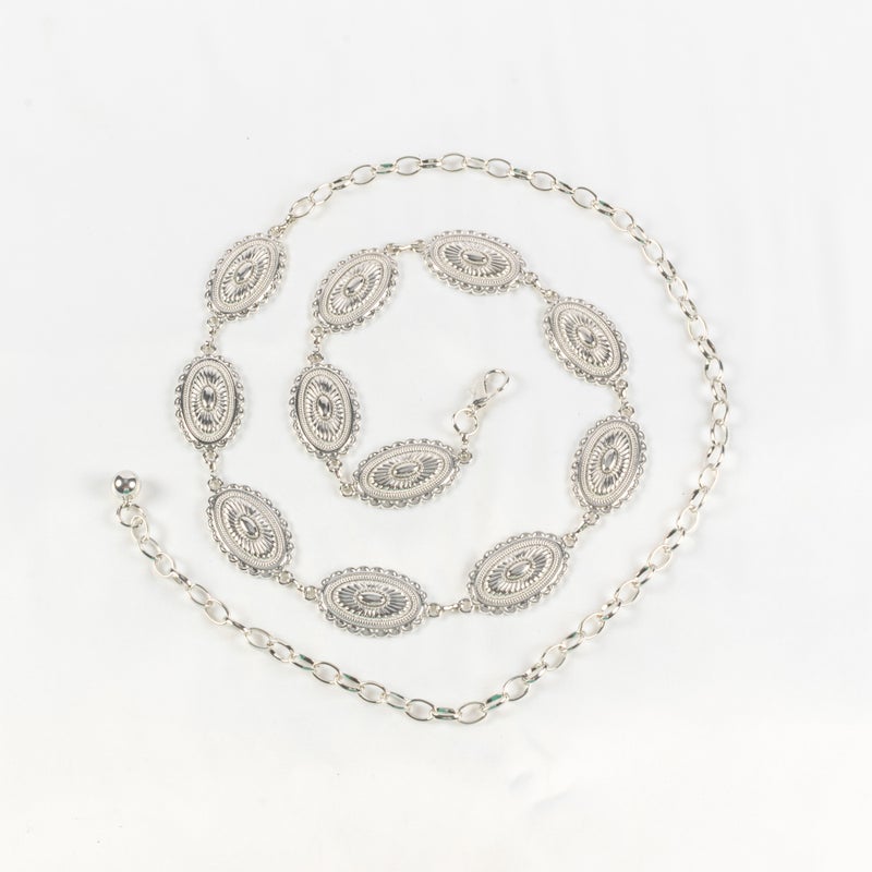 حزام وسط معدن فضي حريمي - Image 1