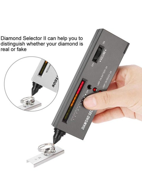 Jewelry Diamond Tester Selector,Moissanites Detector Pen,High Accuracy, Portable Diamond Tester, Professional Moissan LED Indicator Tester for Gemstone Novice and Expert Testing selector