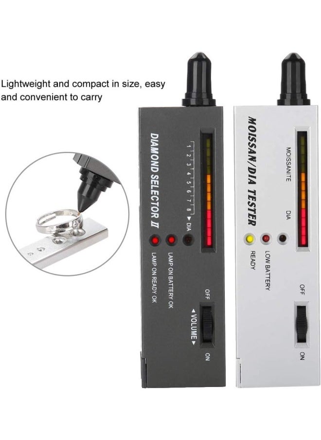klarako - Jewelry Diamond Tester Selector,Moissanites Detector Pen,High Accuracy, Portable Diamond Tester, Professional Moissan LED Indicator Tester for Gemstone Novice and Expert Testing selector - Image 1