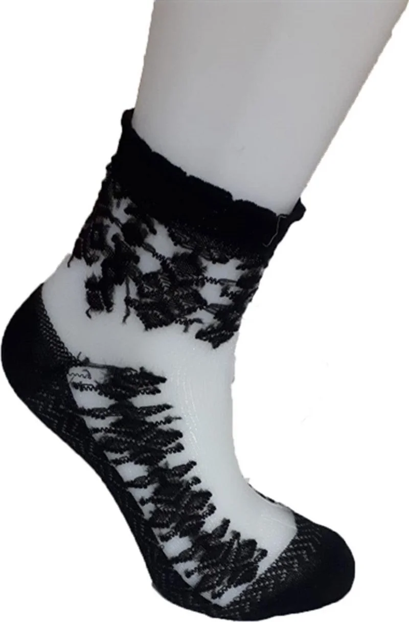 Hepsine Rakip Rivaling All 3-Piece Women's Tulle Lace Look Ladies Socks Cotton
