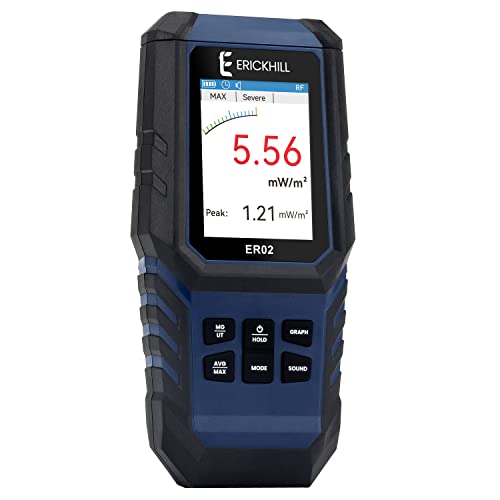 ERICKHILL EMF Meter,3-in-1Rechargeable Digital Electromagnetic Field Radiation Detector for EF RF MF,5G Cell Tower, WiFi Signal Detector, for Home&Office EMF Inspections, and Ghost Hunting - Image 1