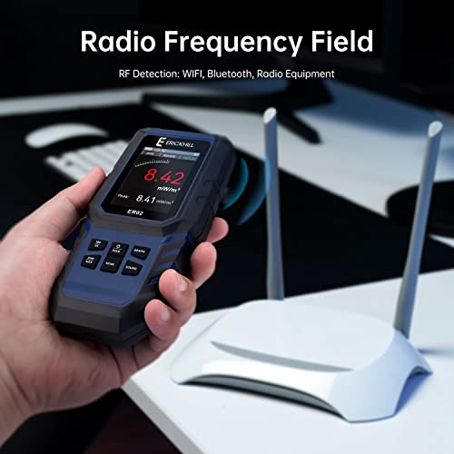 ERICKHILL EMF Meter,3-in-1Rechargeable Digital Electromagnetic Field Radiation Detector for EF RF MF,5G Cell Tower, WiFi Signal Detector, for Home&Office EMF Inspections, and Ghost Hunting - Image 4