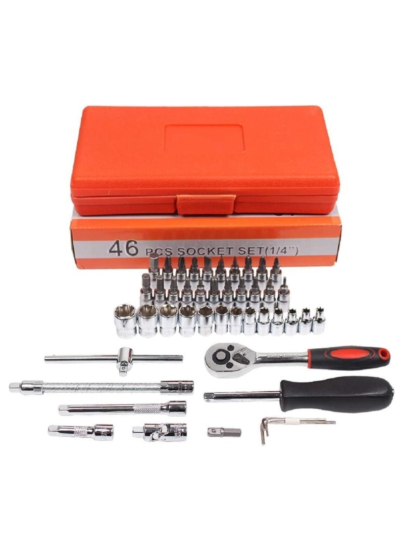 BLOOMING TIME 46-Piece Wrench Repair Tools With Box Silver/Black  - Image 3