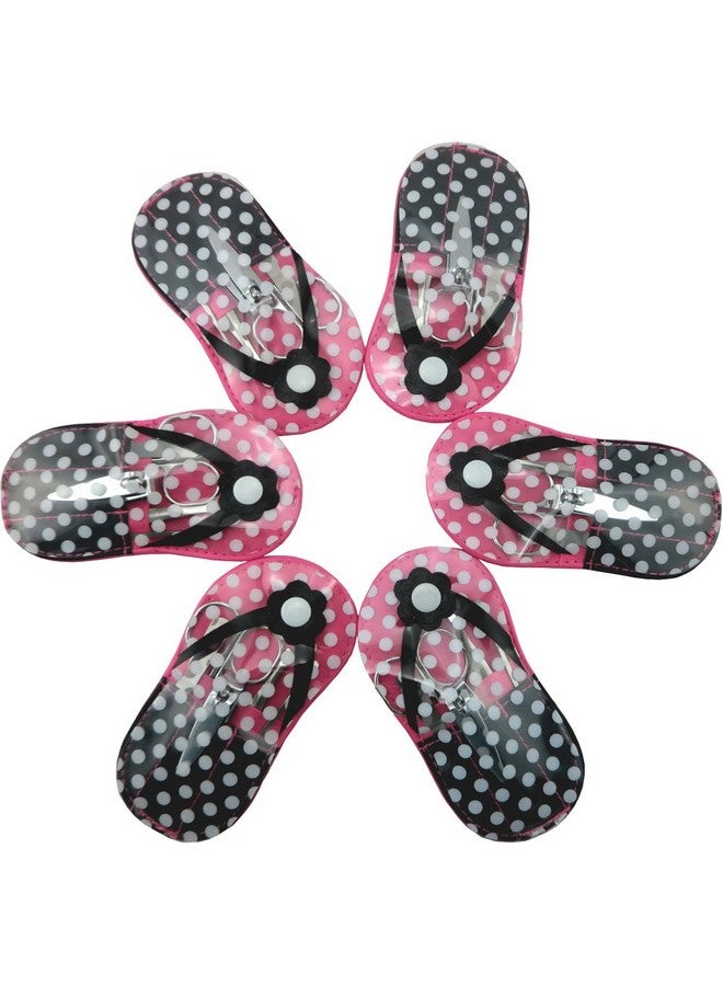 SPOVE Manicure Setsnail Care Kit Party Favors Polka Dot Flip Flop Nail Clippers Manicure Kit Pedicure Setnail Kit In Bulk Gift Pack Of 6 Hotpink - Image 5
