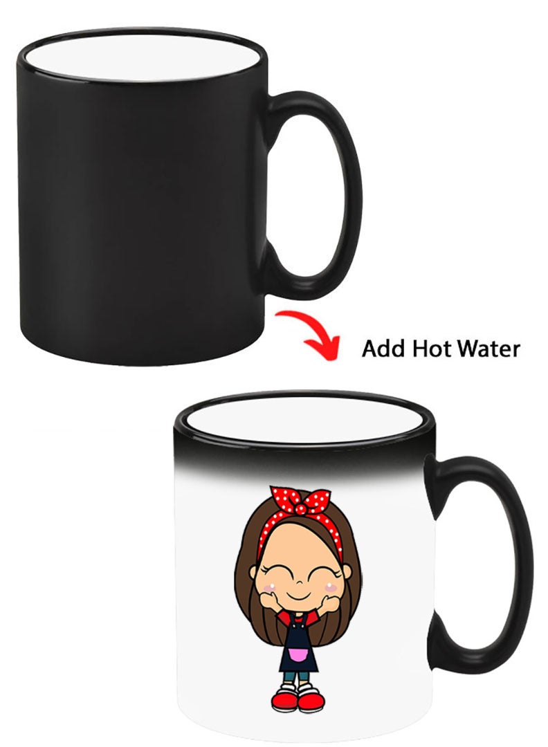 Theodor Color Changing Heat Sensitive Ceramic Mug, Image Revealed When HOT Liquid is Added! Girl - Image 1