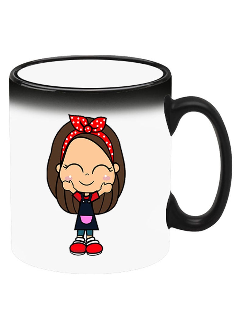 Theodor Color Changing Heat Sensitive Ceramic Mug, Image Revealed When HOT Liquid is Added! Girl - Image 2