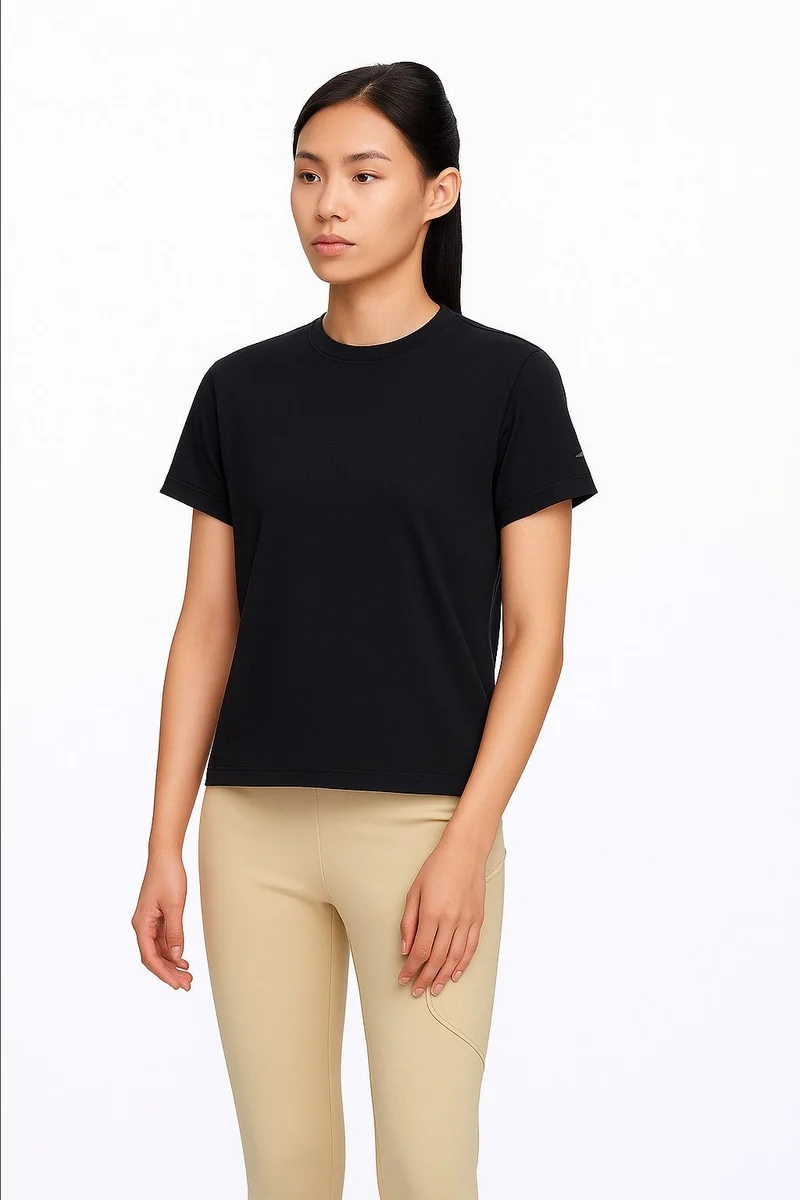 انتا تيشيرت رياضي قصير كلاسيكي أسود