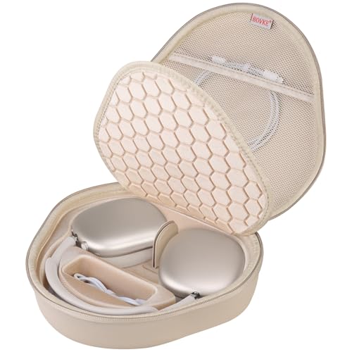 BOVKE Hard Carrying Case with Sleep Mode for Apple AirPods Max 2 Wireless OverEar Headphones AirPods Max Protective Portable Storage Bag with Mesh Pocket for USBC Charging Cables Starlight - Image 1