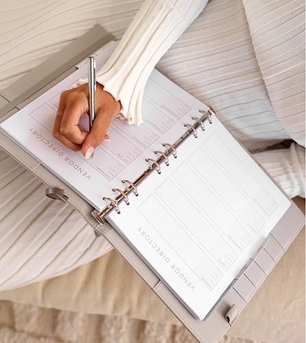 Scribble & Dot Award Winning Elegant Wedding Planner Binder and Organizer for the Bride | Tissue Wrapped | Cushioned Cover | Engagement Gift | This Elegantly Designed US Planner Allows you to Plan Every Detail (Soft Grey) - Image 5