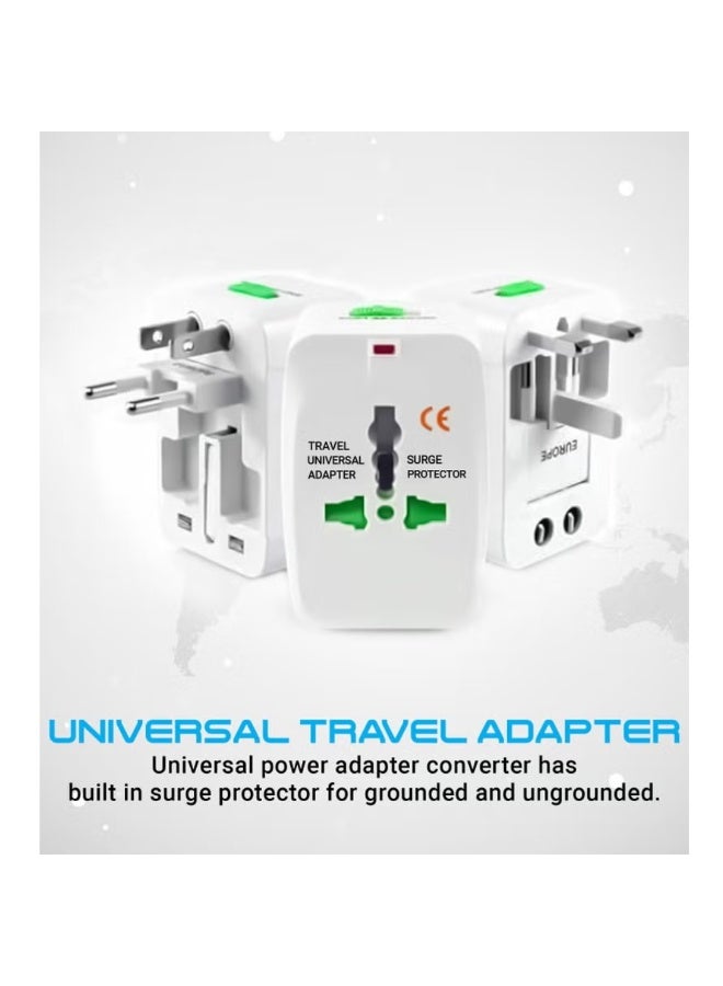 ترينفي محول سفر عالمي - محول عالمي أوروبي متعدد الاستخدامات، قابس شاحن حائطي دولي (بدون منفذ USB) لآسيا وأوروبا والمملكة المتحدة وأستراليا والولايات المتحدة الأمريكية - محول طاقة عالمي صغير الحجم للسفر والفنادق ورحلات العمل - Image 2