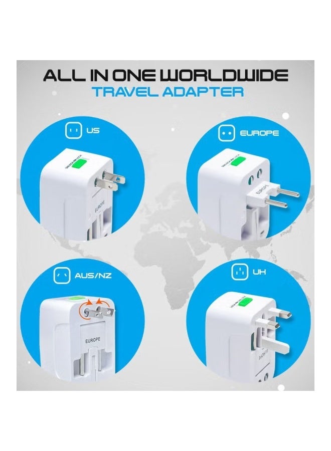 ترينفي محول سفر عالمي - محول عالمي أوروبي متعدد الاستخدامات، قابس شاحن حائطي دولي (بدون منفذ USB) لآسيا وأوروبا والمملكة المتحدة وأستراليا والولايات المتحدة الأمريكية - محول طاقة عالمي صغير الحجم للسفر والفنادق ورحلات العمل - Image 4