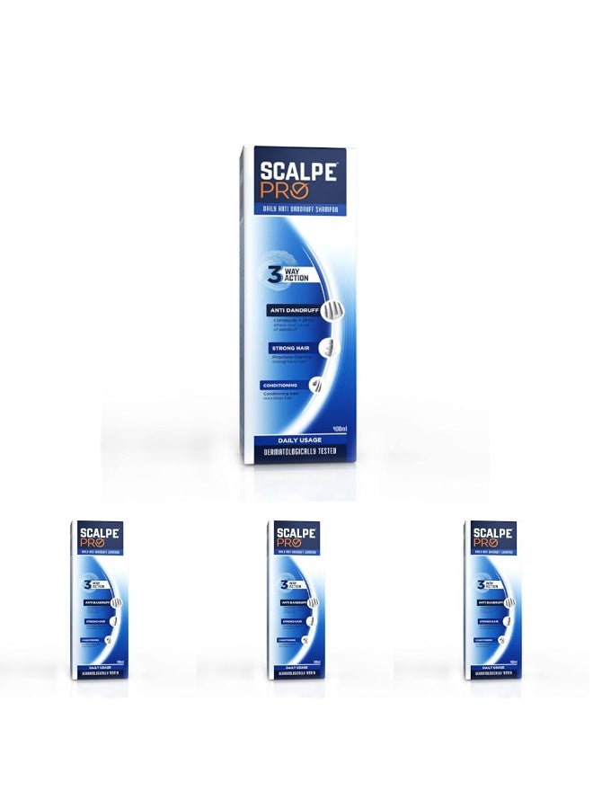Scalpe Pro Daily  Anti dandruff Shampoo 400ml (Pack of 4) - Image 1