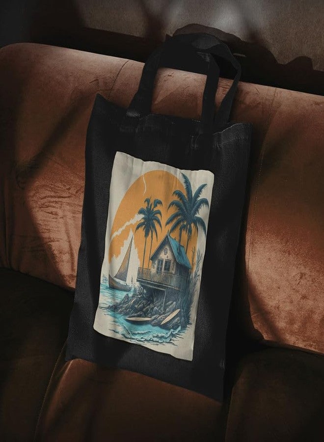 PrintingZone Canvas Tote Bag Aesthetic Reusable Cotton Bags for Women Ladies Girls for School, College, Office, Travel Large Printed Design Eco-Friendly Shopping Bag for Everyday Use(BTB-85)(BTB-85) - Image 3