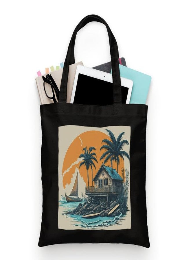 PrintingZone Canvas Tote Bag Aesthetic Reusable Cotton Bags for Women Ladies Girls for School, College, Office, Travel Large Printed Design Eco-Friendly Shopping Bag for Everyday Use(BTB-85)(BTB-85) - Image 1