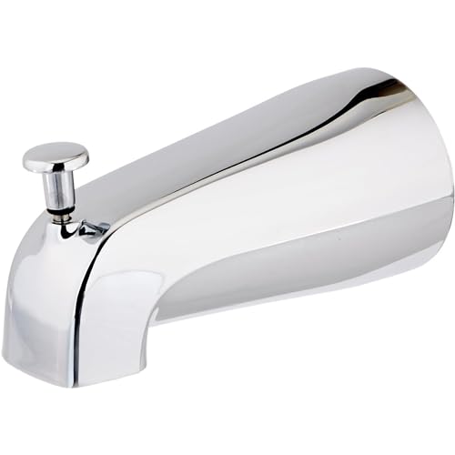EZFLO 538 Inch Nose Diverter Tub Spout 12 Inch IPS Connection Chrome Finish 15083