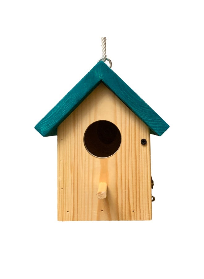 بيت عصافير خشبي بأبواب قابلة للفتح - لون أخضر من Pet's Home - Image 4