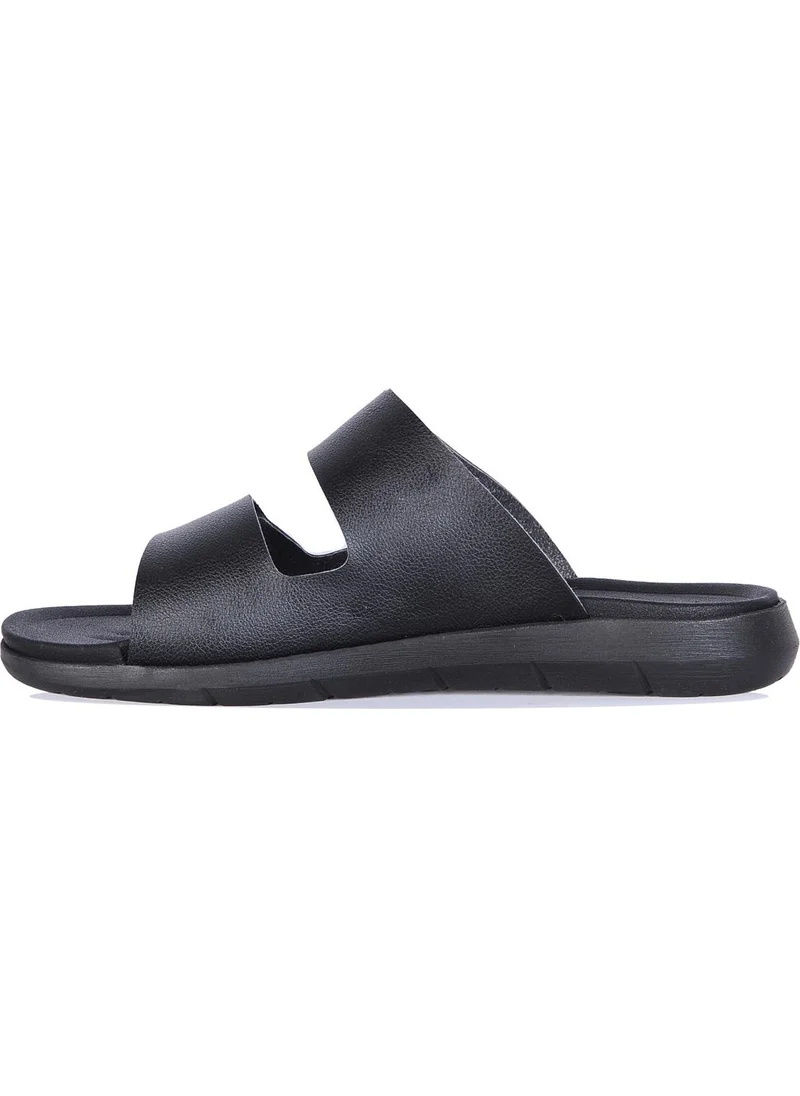 Gezer 15071 Black Velcro Daily Summer Men's Slippers