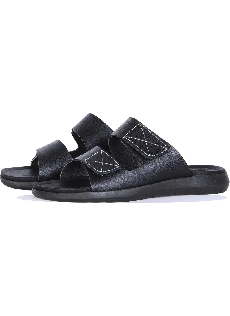Gezer 15071 Black Velcro Daily Summer Men's Slippers