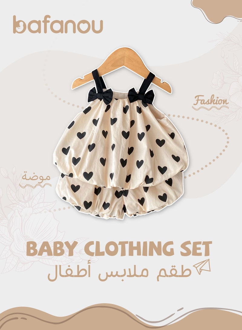 Bafanou Bafanou Baby 100% Cotton Clothing Sets Infant 2Pcs Casual Top 0-3Y Newborn Printed Floral Shirt  - Image 1