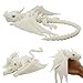 LehuoMaker 3D Printed Dragon with Wings Fidget Dragon Toys 3D Printed Animals Flexible Articulated Winged Crystal Dragon ModelHome Office Decor Desktop PetLuminous White - Image 2