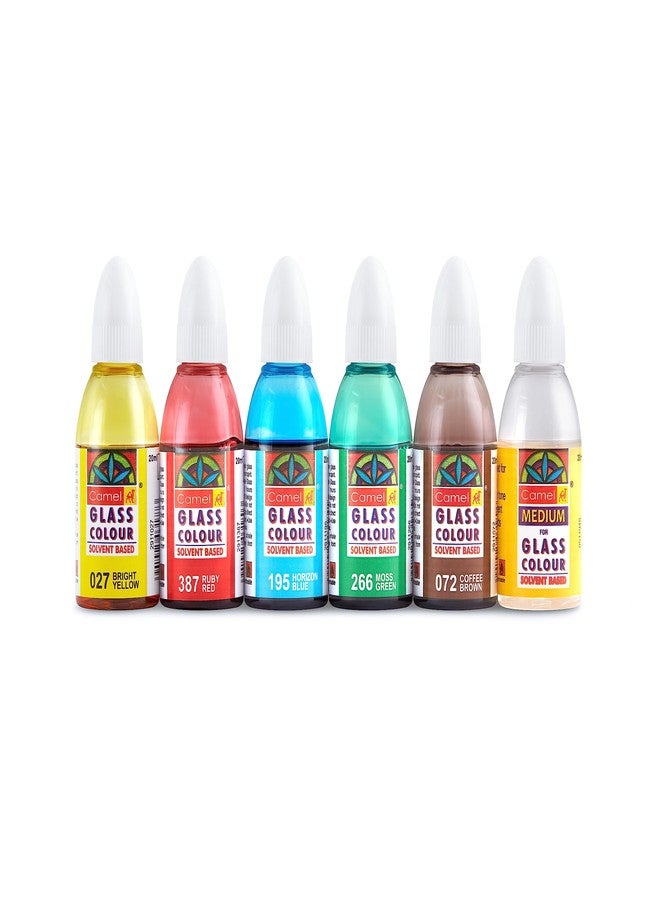 Camel Solvent Based Glass Color - 20ml Each, 5 Shades - Image 2