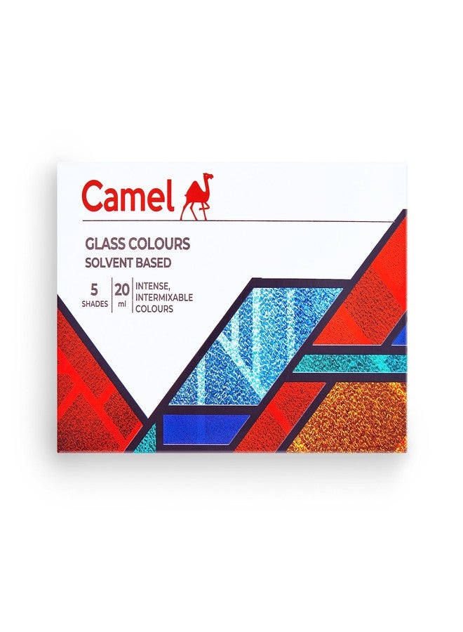 Camel Solvent Based Glass Color - 20ml Each, 5 Shades - Image 1