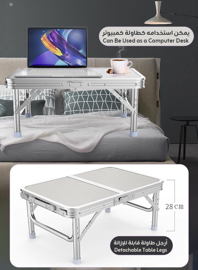 هيبوبي طاولة تخييم قابلة للطي محمولة | ارتفاع قابل للتعديل، تتحمل حتى ‎50‎ كجم بثبات، سهلة التخزين | متعددة الاستخدام: مكتب دراسة / طاولة تخييم / طاولة شواء - Image 2