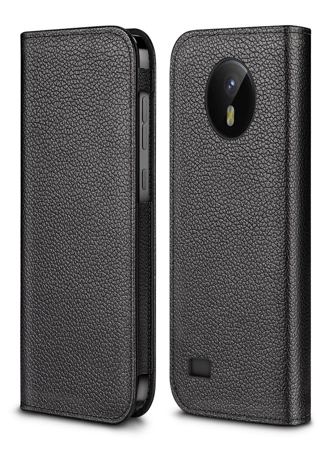 MEDMAX PU Leather Protective Case for Omnipod 5, Lightweight Protective PDM Diabetic Storage Carrying Case with Dexcom G7 Cutout (Black) - Image 1