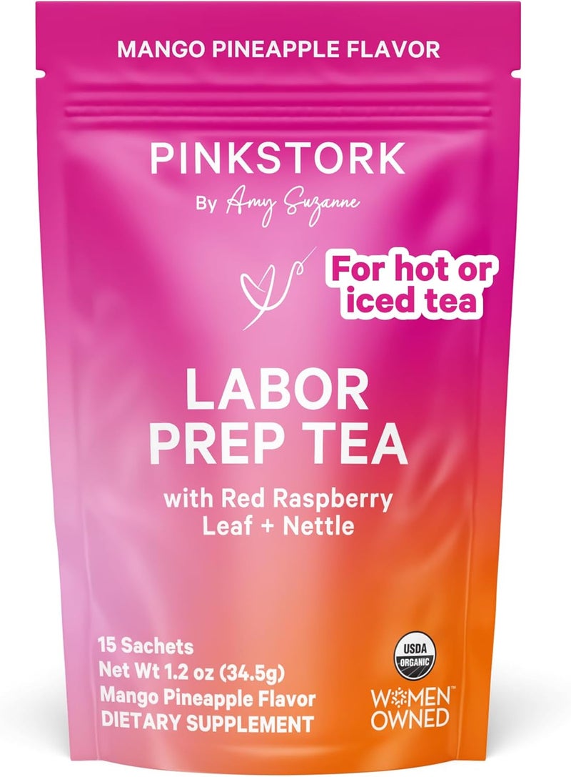 Pink Stork Labor Prep Tea - Mango Pineapple Flavor - Image 1