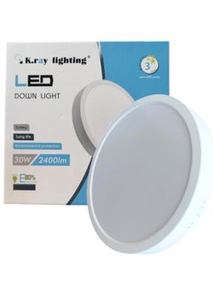 كي راي ضوء لوحي سقفي 30 واط LED، ضوء لوحي دائري السطح.  - Image 4