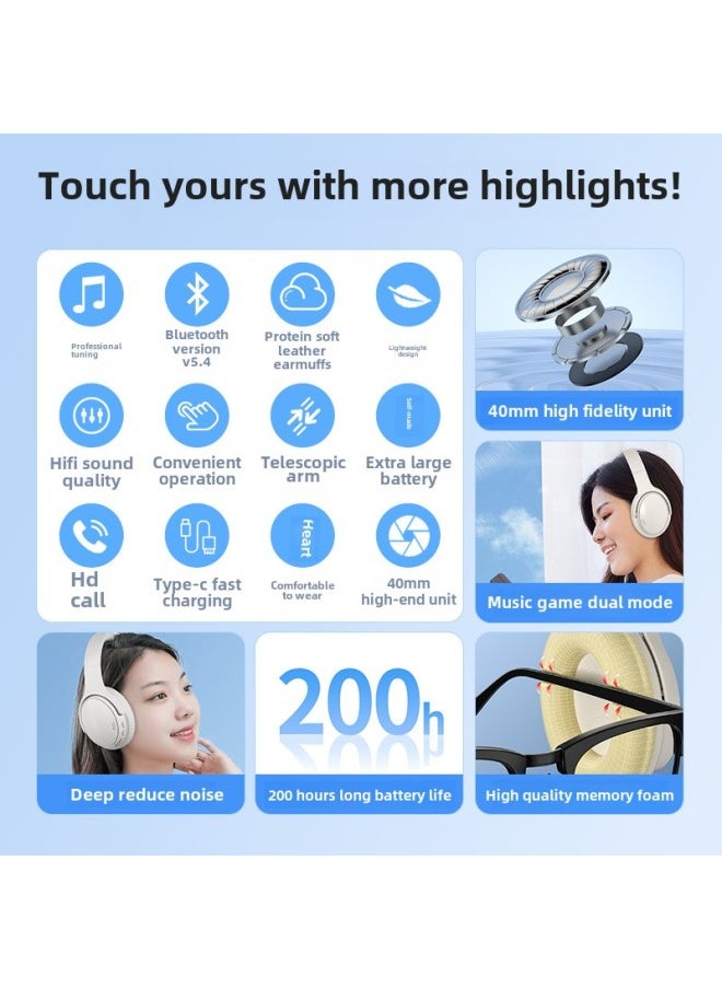 Generic - 200 Hours Long Battery Life Bluetooth Headset Noise Reduction Wireless Game Sports Mobile Phone Computer Headset-Color:Official Standard Configuration-[iphone Apple Android Vivo Xiaomixiami Honor Oppo Lenovo Oneplus Iqoo Sony Samsung R - Image 1