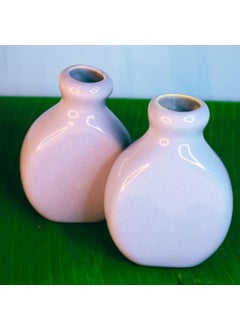 YUGO YUGO Lavender Bottle Mini vase Set of 2 Home Decor Ceramic vase Set of 2 Vase 