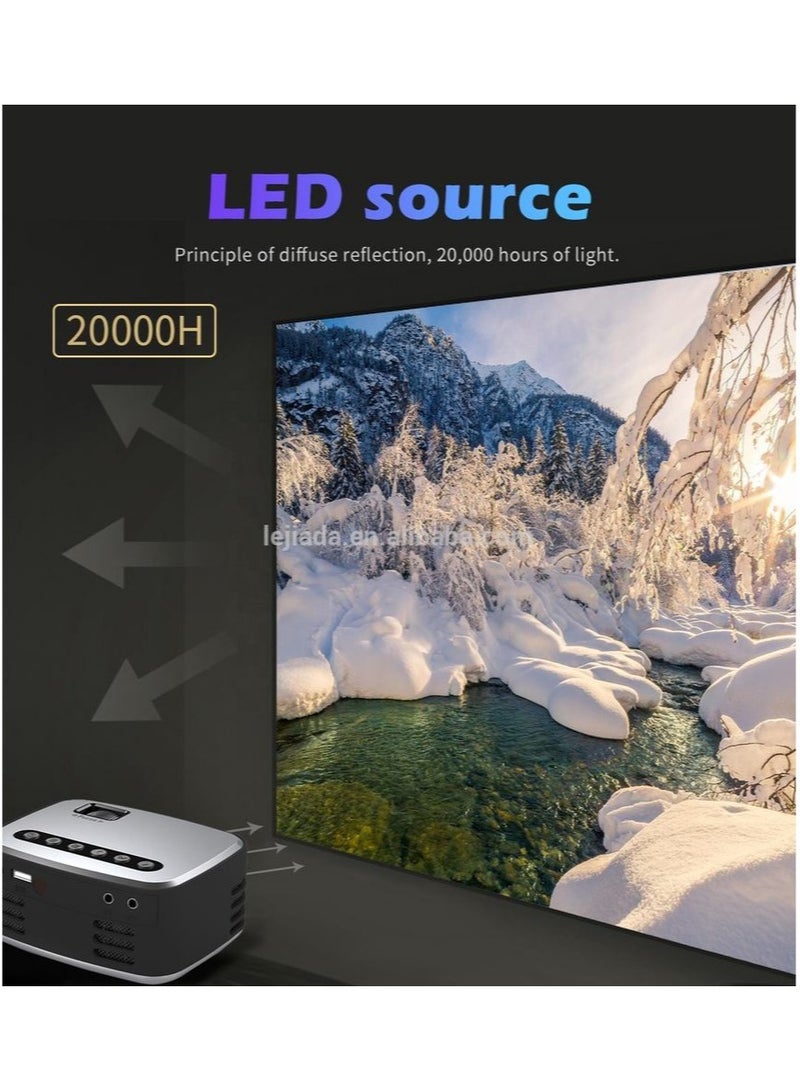 Mini Portable 1080P USB HD LED Home Media Player and Micro Cinema Projector  - Image 5