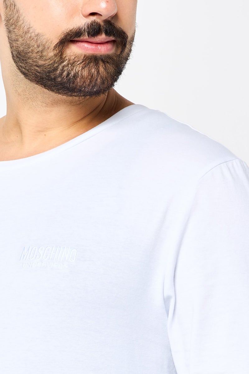 MOSCHINO Men 2 Pieces Embroidered Logo Long Sleeves Pajama Set, Multicolor - Image 3